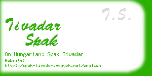 tivadar spak business card